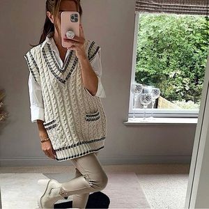 NWOT ZARA CABLE KNIT SWEATER VEST ✨ INFLUENCER FAVORITE ✨